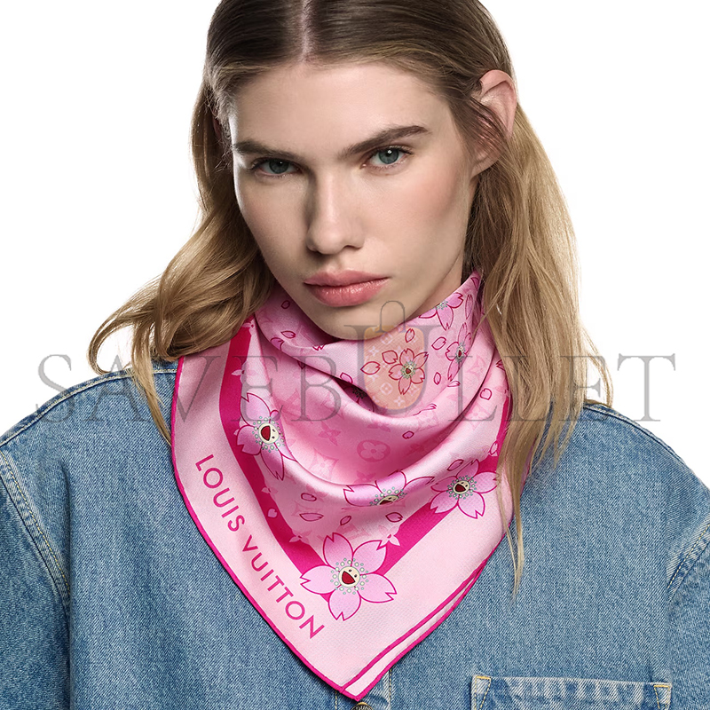 l0*is V*t0n murakami lv x tm monogram cherry blossom square 70 m94964 (67*67cm)